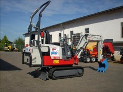 Hybrid-Minibagger TAKEUCHI 1t mit Schutzbügel mieten